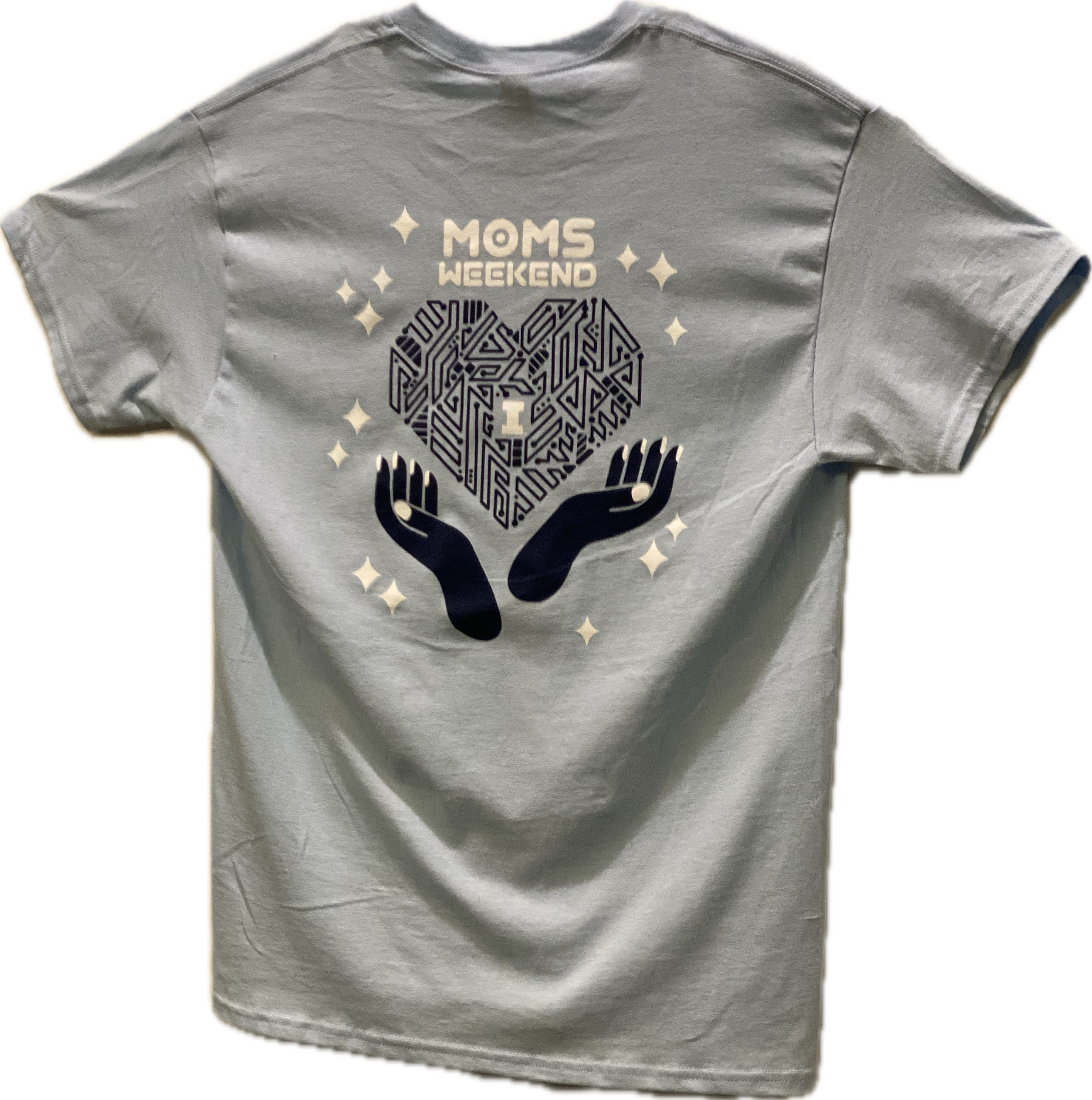 Moms Weekend T-shirt - Baby Blue (Back)